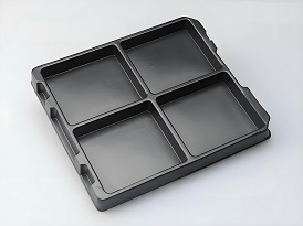  Four-compartment blister tray HIPS plastic material