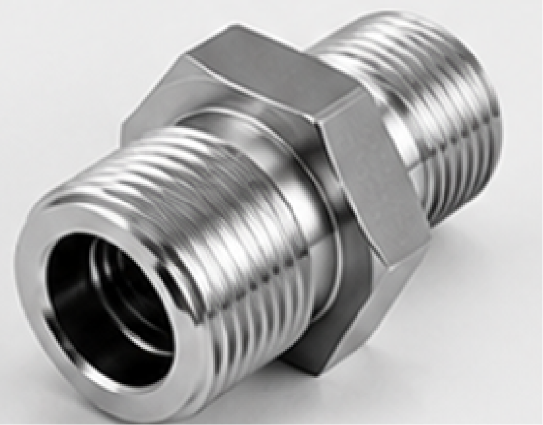 Turning and tapping of AZ31B magnesium alloy threaded workpieces using hydraulic equipment.