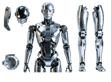 Machining of humanoid robot components