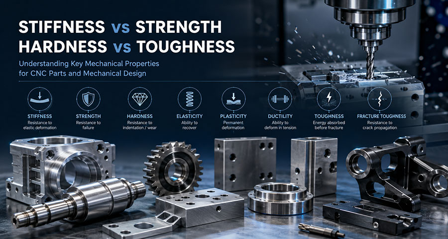 Stiffness vs Strength vs Hardness vs Toughness: Understanding Key Mechanical Properties for CNC Parts