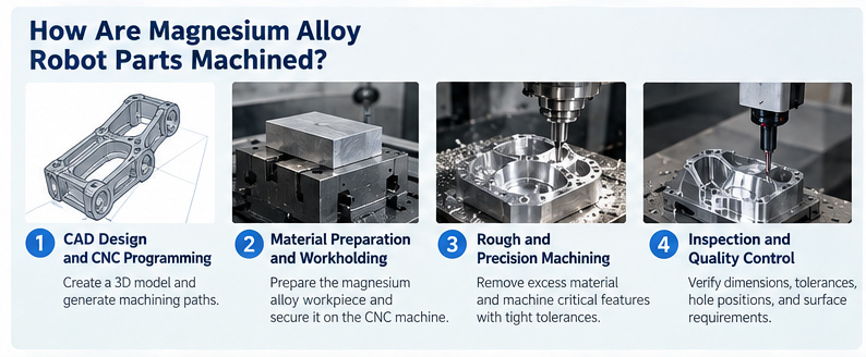 How Are Magnesium Alloy Robot Parts Machined?